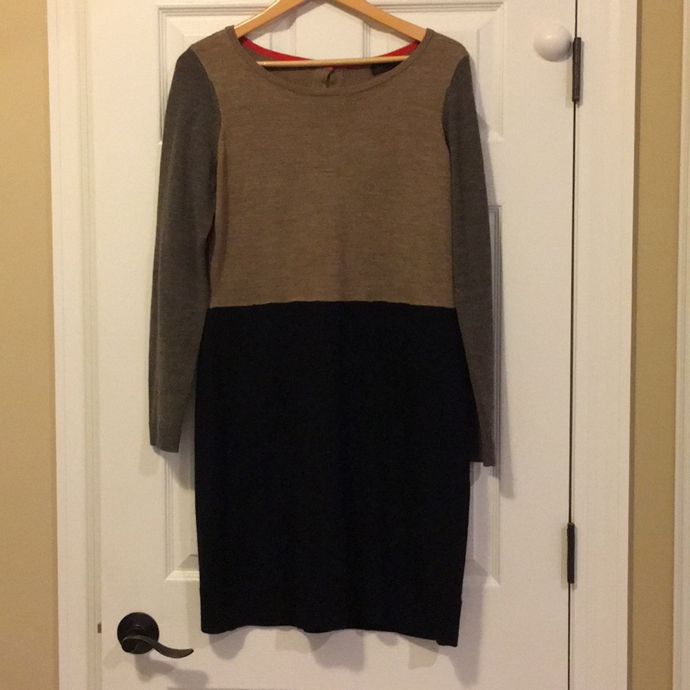 Color blocked sweater dress in Classic Colors